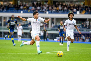 Napoli 'den Giovanni Simeone İtalya' nın Serie A maçı sırasında İtalya 'nın Verona kentinde Marcantonio Bentegodi Stadyumu' nda Hellas Verona FC ile SSC Napoli maçında, 21 Ekim 2023 - Fotoğraf: Ettore Griffoni