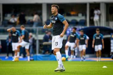 Napoli 'nin Amir Rrahmani portresi İtalyan futbolu Serie A maçında Hellas Verona FSC Napoli' ye karşı (portre arşivleri), İtalya 'nın Verona kentindeki Marcantonio Bentegodi stadyumunda, 21 Ekim 2023 - Fotoğraf: Ettore Griffoni
