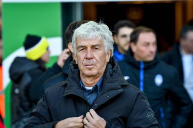 Atalanta 'nın teknik direktörü Gian Piero Gasperini İtalya' nın Serie A maçı sırasında Udinese Calcio ile Atalanta BC 'nin Udine, İtalya' daki Dacia Arena stadyumunda oynadığı portre.