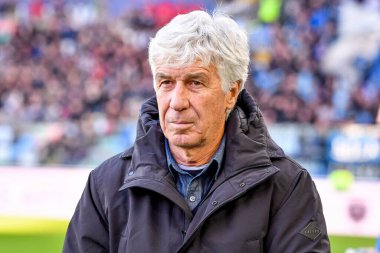 Atalanta 'nın teknik direktörü Gian Piero Gasperini İtalya' nın Serie A maçı sırasında Udinese Calcio ile Atalanta BC 'nin Udine, İtalya' daki Dacia Arena stadyumunda oynadığı portre.