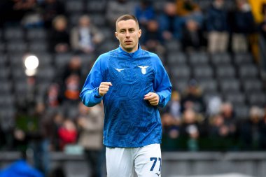 Lazio 'nun İtalyan futbol takımı Serie A maçında çektiği Adam Marusiç portresi Udinese Calcio ile SS Lazio arasında Udine, İtalya' daki Dacia Arena Stadyumu 'nda oynanan karşılaşmada çekildi.