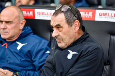 Lazio 'nun Maurizio Sarri portresi İtalyan futbolu Serie A maçında Udinese Calcio, Friuli-Dacia Arena stadyumunda SS Lazio' ya karşı, 7 Ocak 2024 - Fotoğraf: Ettore Griffoni