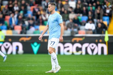 Lazio 'nun İtalyan futbol takımı Serie A maçında çektiği Adam Marusiç portresi Udinese Calcio ile SS Lazio arasında Udine, İtalya' daki Dacia Arena Stadyumu 'nda oynanan karşılaşmada çekildi.