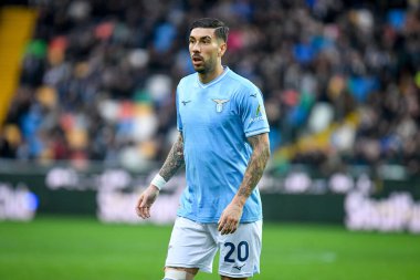 Lazio 'nun İtalya futbolu Serie A maçında çekilen Mattia Zaccagni portresi Udinese Calcio' ya karşı Friuli - Dacia Arena Stadyumu, 07 Ocak 2024 - Fotoğraf: Ettore Griffoni