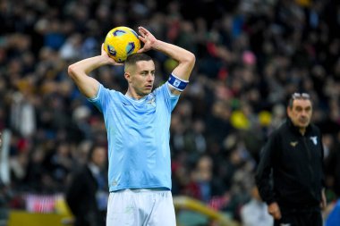 Lazio 'nun İtalyan futbol takımı Serie A maçında çektiği Adam Marusiç portresi Udinese Calcio ile SS Lazio arasında Udine, İtalya' daki Dacia Arena Stadyumu 'nda oynanan karşılaşmada çekildi.