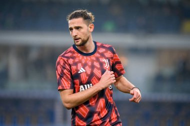 İtalya Serie A maçında Juventus 'un Adrien Rabiot portresi Hellas Verona FC' ye karşı Juventus FC (portreler arşivi) maçı 17 Şubat 2024 Verona, İtalya 'daki Marcantonio Bentegodi Stadyumu' nda yapıldı.