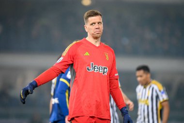 Juventus 'un İtalyan futbol takımı Serie A maçındaki Wojciech Szczesny portresi Hellas Verona FC - Juventus FC (portreler arşivi) maçı 17 Şubat 2024 Verona, İtalya' daki Marcantonio Bentegodi Stadyumu 'nda yapıldı.