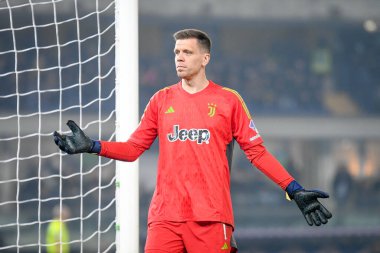 Juventus 'un İtalyan futbol takımı Serie A maçındaki Wojciech Szczesny portresi Hellas Verona FC - Juventus FC (portreler arşivi) maçı 17 Şubat 2024 Verona, İtalya' daki Marcantonio Bentegodi Stadyumu 'nda yapıldı.