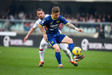 Milan 'dan Ismael Bennacer, İtalya' nın Verona şehrindeki Marcantonio Bentegodi Stadyumu 'nda oynanan Hellas Verona FC maçında 17 Mart 2024 - Ettore Griffoni