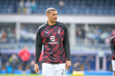 İtalya 'nın Verona şehrindeki Marcantonio Bentegodi Stadyumu' nda oynanan Hellas Verona FC ile AC Milan maçındaki Malick Thiaw portresi 17 Mart 2024 - Fotoğraf: Ettore Griffoni