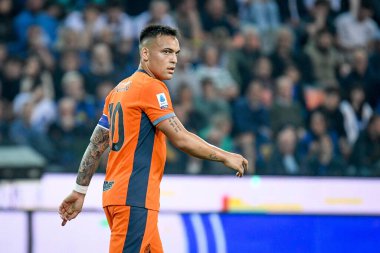 İtalya futbol takımı Serie A maçında Inter 'in Lautaro Martinez portresi Udinese Calcio vs Inter - FC Internazionale at the Friuli - Dacia Arena stadyumu, Udine, İtalya, 08 Nisan 2024