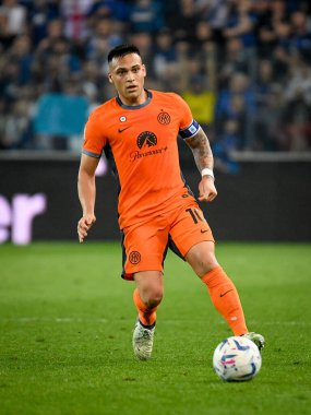 Inter 'in Lautaro Martinez portresi İtalyan futbolu Serie A maçı sırasında Udinese Calcio vs Inter - FC Internazionale at the Friuli - Dacia Arena stadyumu Udine, İtalya, 08 Nisan 2024 - Fotoğraf: Ettore Griffoni