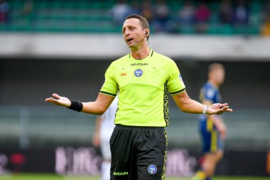 İtalyan futbolu Serie A maçında Rosario Abisso 'nun portresi, 21 Ekim 2023' te İtalya 'nın Verona kentindeki Marcantonio Bentegodi Stadyumu' nda Hellas Verona FC 'ye karşı SSC Napoli (portreler arşivi) maçında çekildi.