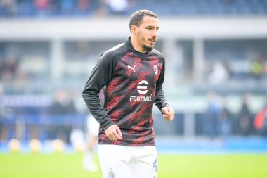 İtalya Serie A maçında Milan 'ın Ismael Bennacer portresi 17 Mart 2024' te İtalya 'nın Verona kentindeki Marcantonio Bentegodi stadyumunda Hellas Verona FC Milan (portreler arşivi) maçında çekildi.