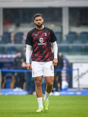 İtalyan futbolu Serie A maçında Milan 'ın Ruben Loftus-Cheek portresi, 17 Mart 2024' te İtalya 'nın Verona kentindeki Marcantonio Bentegodi stadyumunda Hellas Verona FC Milan (portreler arşivi) maçında çekildi.