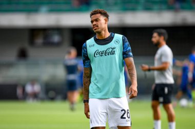 Napoli 'nin Cyril Ngonge portresi İtalyan futbolu Serie A maçında Hellas Verona FC - SSC Napoli maçı Verona, İtalya' daki Marcantonio Bentegodi Stadyumu 'nda, 18 Ağustos 2024 - Fotoğraf: Ettore Griffoni