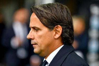İtalya futbol takımı Serie A maçında teknik direktör Simone Inzaghi 'nin portresi Udinese Calcio vs Inter - FC Internazionale Udine, İtalya' daki Bluenergy Stadyumu 'nda, 28 Eylül 2024 - Fotoğraf: Ettore Griffoni