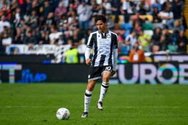 Udinese 'nin Florian Thauvin portresi İtalyan futbolu Serie A maçı sırasında Udinese Calcio vs Inter - FC Internazionale Udine, İtalya' da Bluenergy Stadyumu 'nda, 28 Eylül 2024 - Fotoğraf: Ettore Griffoni