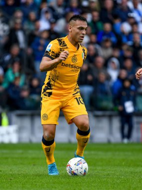 Inter 'den Lautaro Javier Martinez İtalyan futbolu serisi A maçında Udinese Calcio vs Inter - FC Internazionale (portreler arşivi) Udine, İtalya' daki Bluenergy Stadyumu 'nda 28 Eylül 2024 - Fotoğraf: Ettore Griffoni