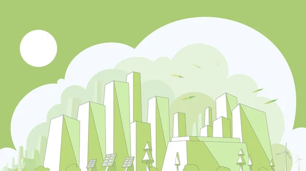 Stadsverschijning A004 Eco Esg Toont Afbeelding Van Milieubeschermingsvector Grafiek Eps — Stockvector