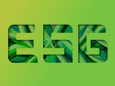 Sleek A005 text ESG compose by leaves and grass shows the concept of ESG vector illustration graphic EPS 10 clipart