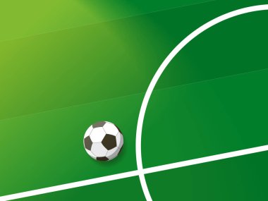 Günlük A012 futbol ve futbol sahasının başlama çemberi eğlenceli bir spor vektörü illüstrasyon EPS 10 'u gösteriyor