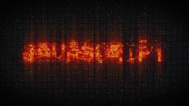 Glitch Style Cybernetic Animated Text Javascript — Video Stock