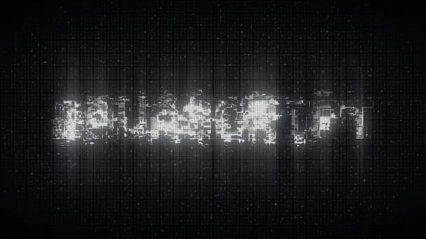 Glitch Style Cybernetic Animated Text Javascript — Vídeo de Stock