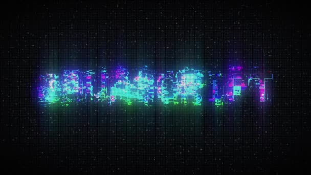 Glitch Style Cybernetic Animated Text Javascript — Stock video