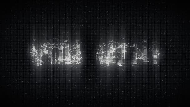 You Win Text Glitch Effects Concept Video Games Screen — Stock Video