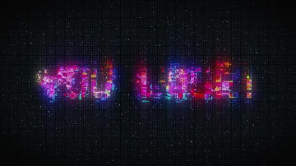 You Lose Text Glitch Background Concept Video Games Screen — Stock video