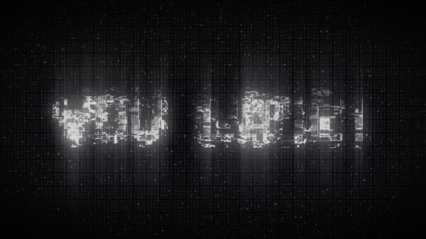 You Lose Text Glitch Background Concept Video Games Screen — Vídeo de Stock