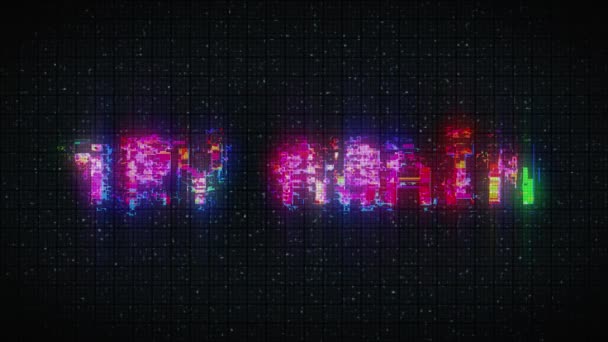 Try Again Pixel Art Animation Retro Glitch Interference — 비디오
