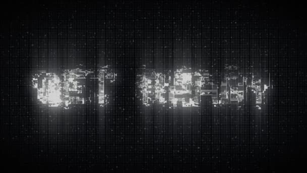 Get Ready Text Glitch Background Concept Video Games Screen — Stockvideo