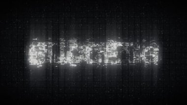 SUCCESS text on computer old tv vhs glitch interference noise screen animation