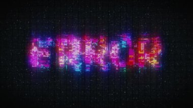 ERROR animation with glitch effect. Glitch ERROR video game screen