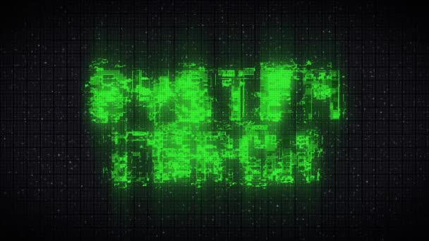 System Error Glitch Animation Distorted Text Noise Texture — Vídeos de Stock