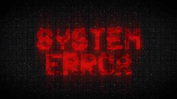 System error glitch text. Distorted text Noise texture