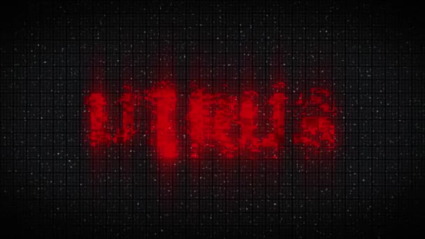 Virus Glitch Text Animation Old Vhs Glitch — Wideo stockowe