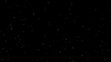 Yüzen hava kabarcıklarının animasyonu hızla beliriyor, 4k, döngü