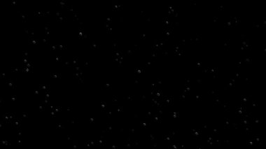 Yüzen hava kabarcıklarının animasyonu hızla beliriyor, 4k, döngü