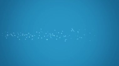 Yumuşak yüzen temiz baloncuklu mavi arkaplan, 4k, döngü canlandırması