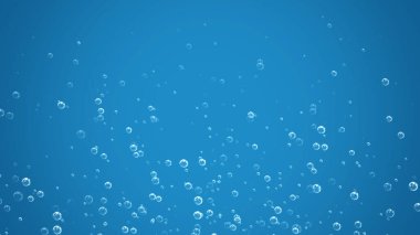 Yumuşak yüzen kabarcıklı mavi arkaplan