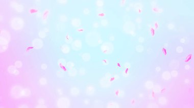 Pembe gül yaprakları, bahar arka planında kiraz çiçekleri, doğa.