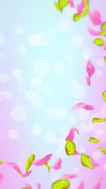 Bahar kiraz çiçeği yaprakları ve yaprakları, doğa gradyan tasarım elementi