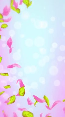 Bahar kiraz çiçeği yaprakları ve yaprakları, doğa gradyan tasarım elementi