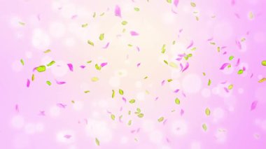 Bahar kiraz çiçeği yaprakları ve yaprakları, doğa gradyan tasarım elementi