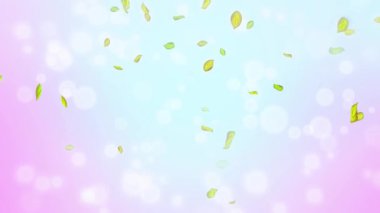 Bahar döngüsü arkaplanı, yeşil yapraklı 4K bahar arkaplanı ve bokeh