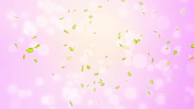 Bahar döngüsü arkaplanı, yeşil yapraklı 4K bahar arkaplanı ve bokeh