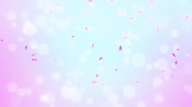 İlmek Pembe Gül Yaprakları Şelalesi Şelalesi İlkbaharda kiraz çiçeği, doğa